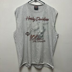 Vintage Anaheim Harley T-Shirt XL Mens Gray Motorcycle Fullerton CA 100 Years